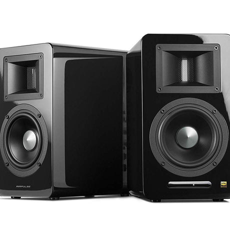 Airpulse A100 Hi-Res Active Bookshelf Speakers with Bluetooth (Pair) - K&B Audio