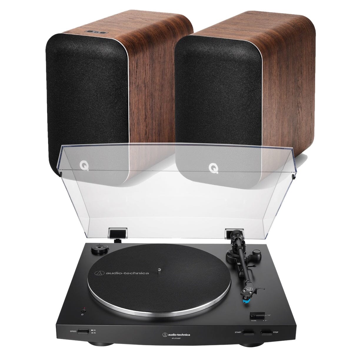 Speakers for a sales turntable