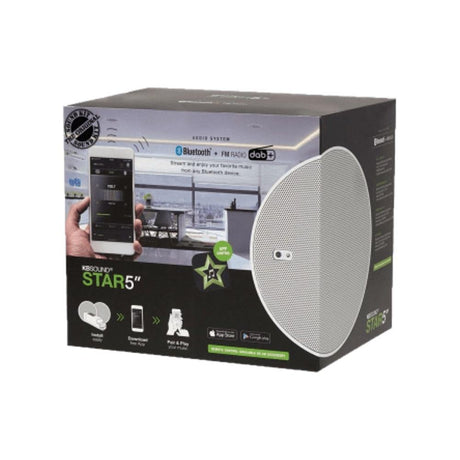 KB Sound Star FM or DAB+ Radio Ceiling Speaker System with Bluetooth & App Control (2.5" - 5") - K&B Audio